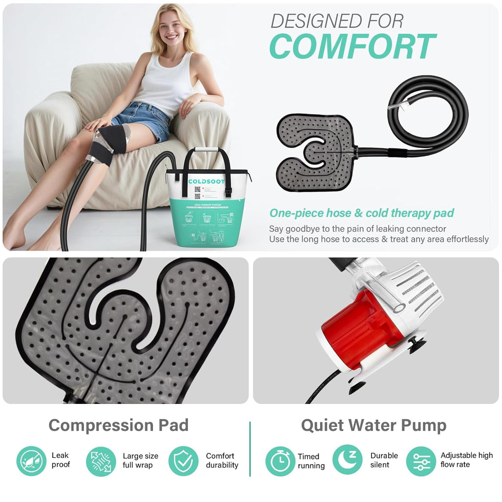 COLDSOOT Portable Ice Therapy Machine for Knee After Surgery Cold Therapy Pad

