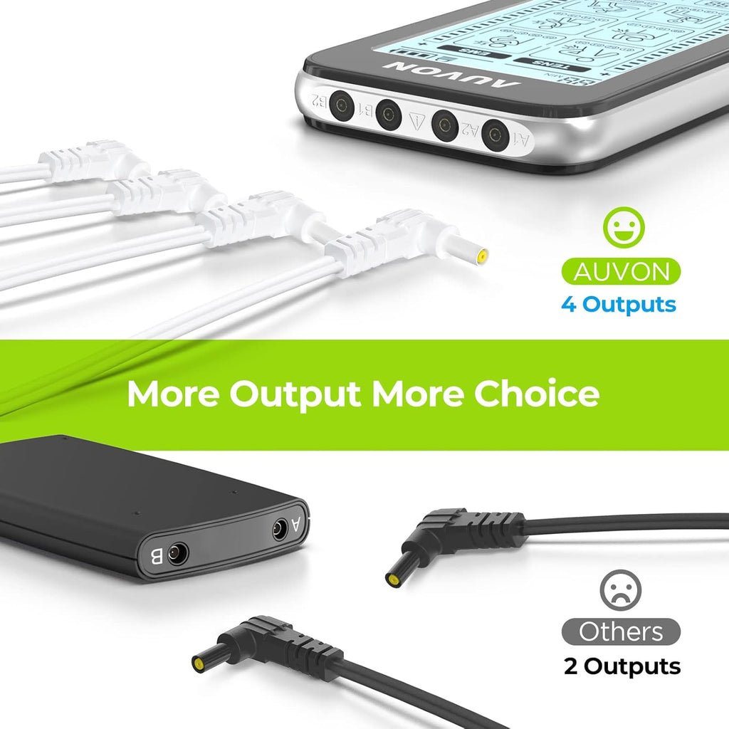 AUVON 4-Channel TENS and EMS Unit for Pain Relief Muscle Stimulation

