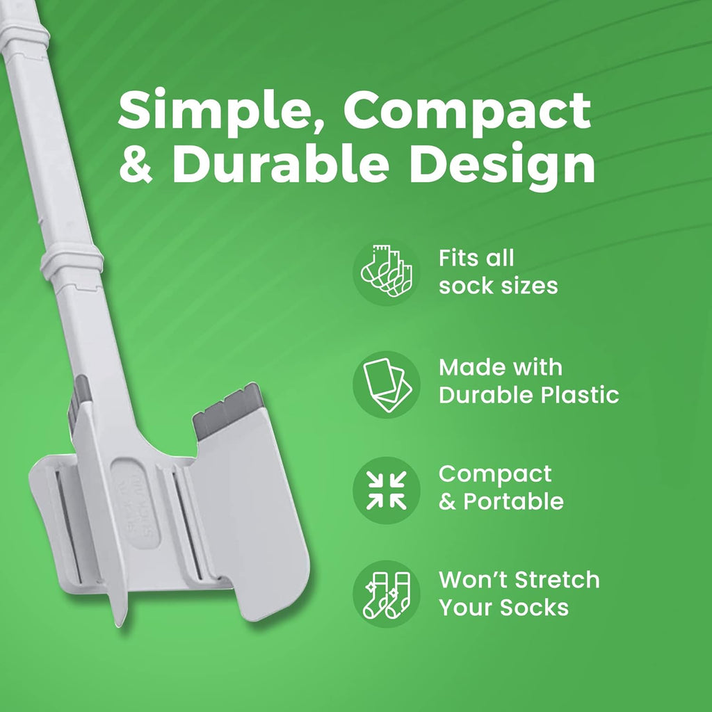 Sock Ox Adjustable Sock Aid with Built-in Long Shoe Horn for Easy Dressing

