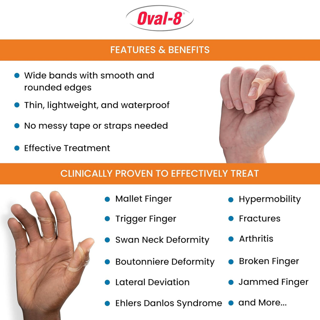 Oval Finger Splint for Arthritis, Trigger Finger and Thumb Support and Protection

