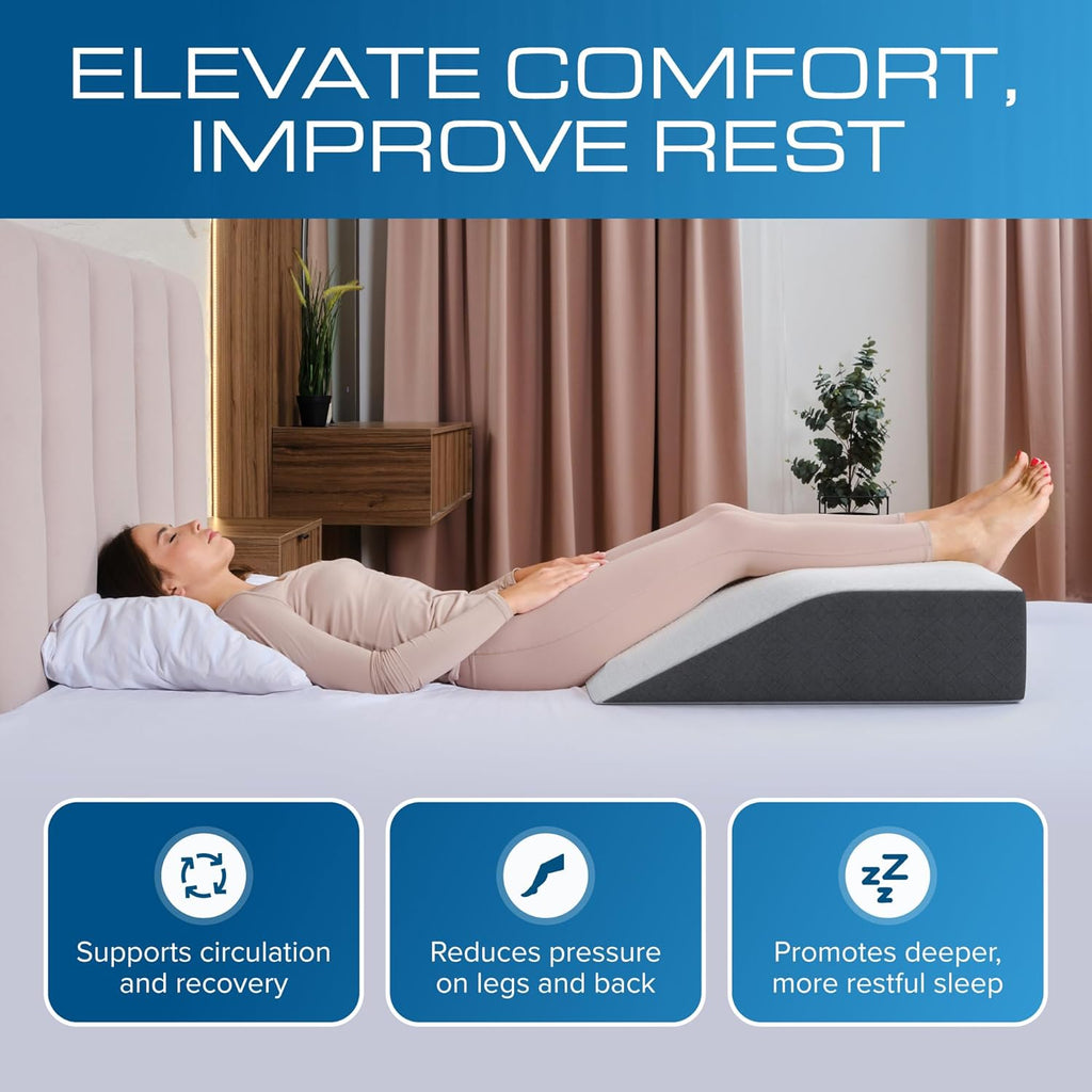 Kolbs Bed Wedge Pillow for Sleep Apnea, Acid Reflux, Back Pain, Jacquard

