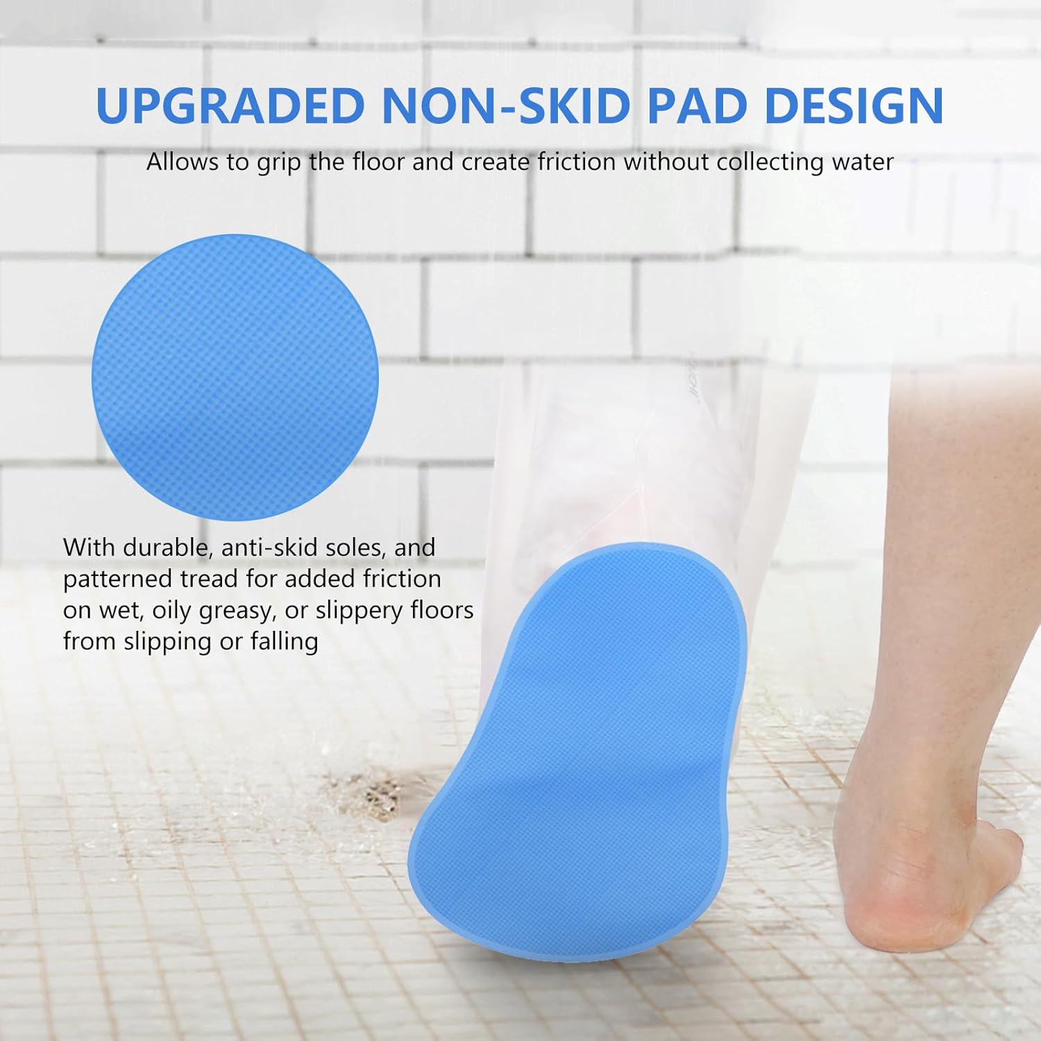 YUNCHI Waterproof Shower Cast Protector with Non-Slip Bottom for Recovery

