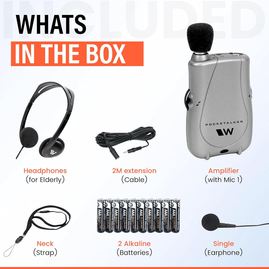 Williams Sound Pocketalker Ultra Personal Sound Amplifier with Headphones

