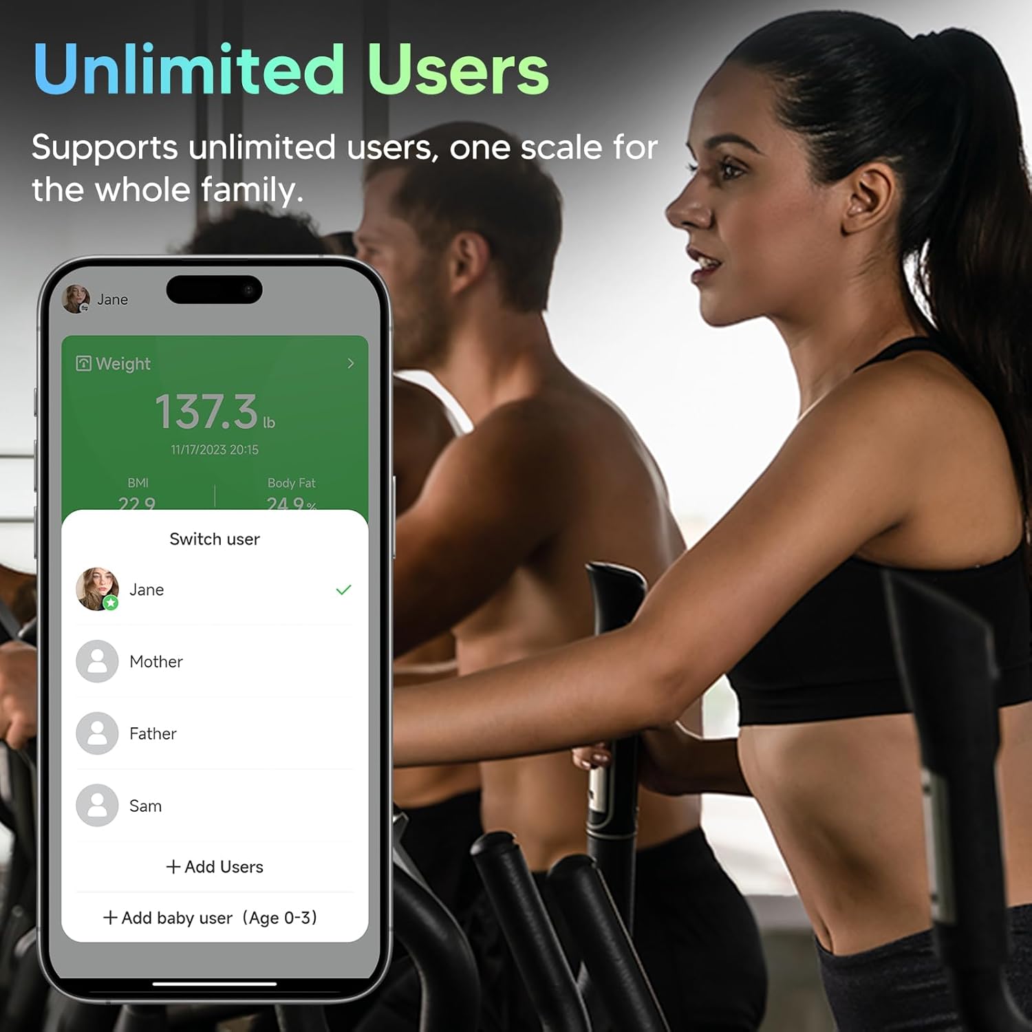 arboleaf Smart Body Weight Scale with BMI, Body Fat, Muscle Mass, Bluetooth

