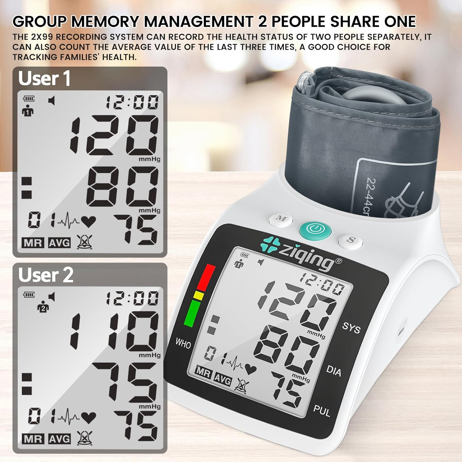 love Automatic Upper Arm Blood Pressure Monitor with Cuff and Voice Guide

