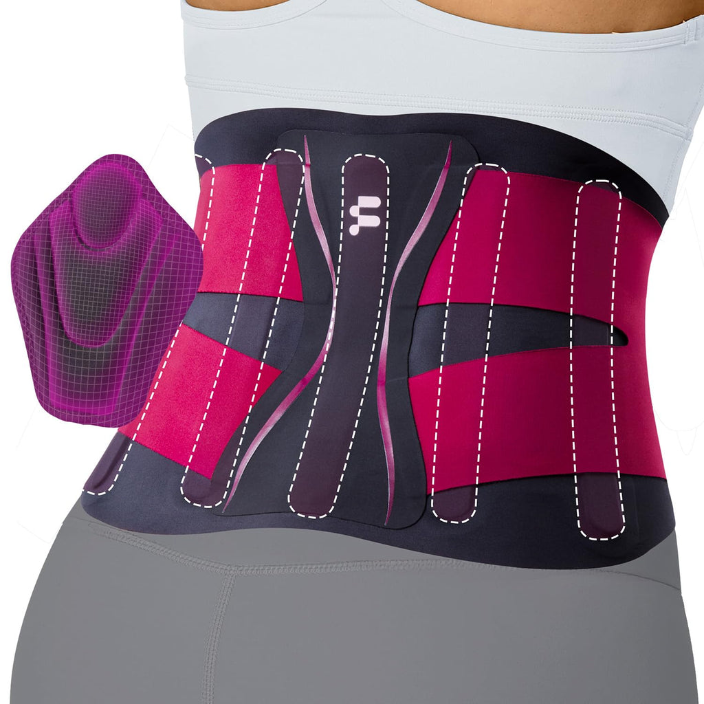 Fitomo Ultra Thin Back Brace for Lower Back Support, Seamless Yoga Fabric

