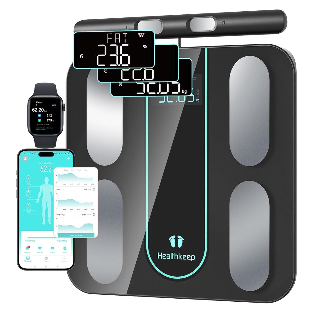 Healthkeep Digital Bathroom Scale Body Composition with Dual-Frequency BIA, 400 lb

