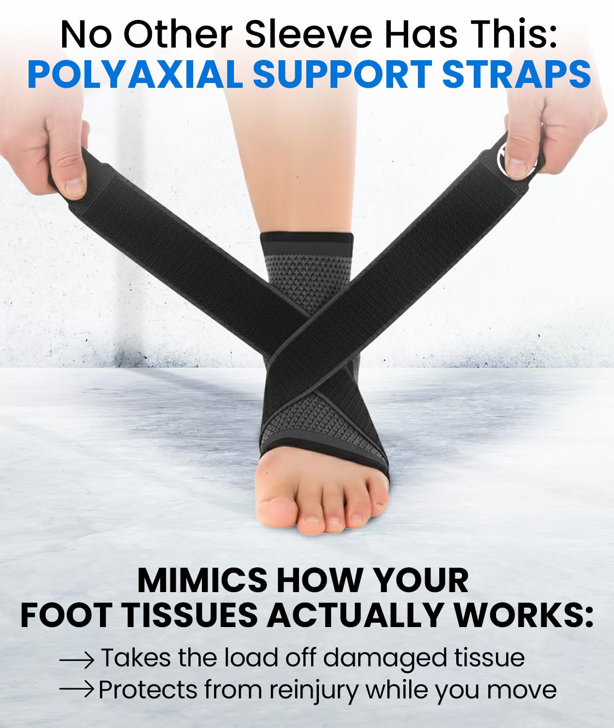 Koprez Plantar Fasciitis Sleeve with Ankle Compression Support, Breathable Brace

