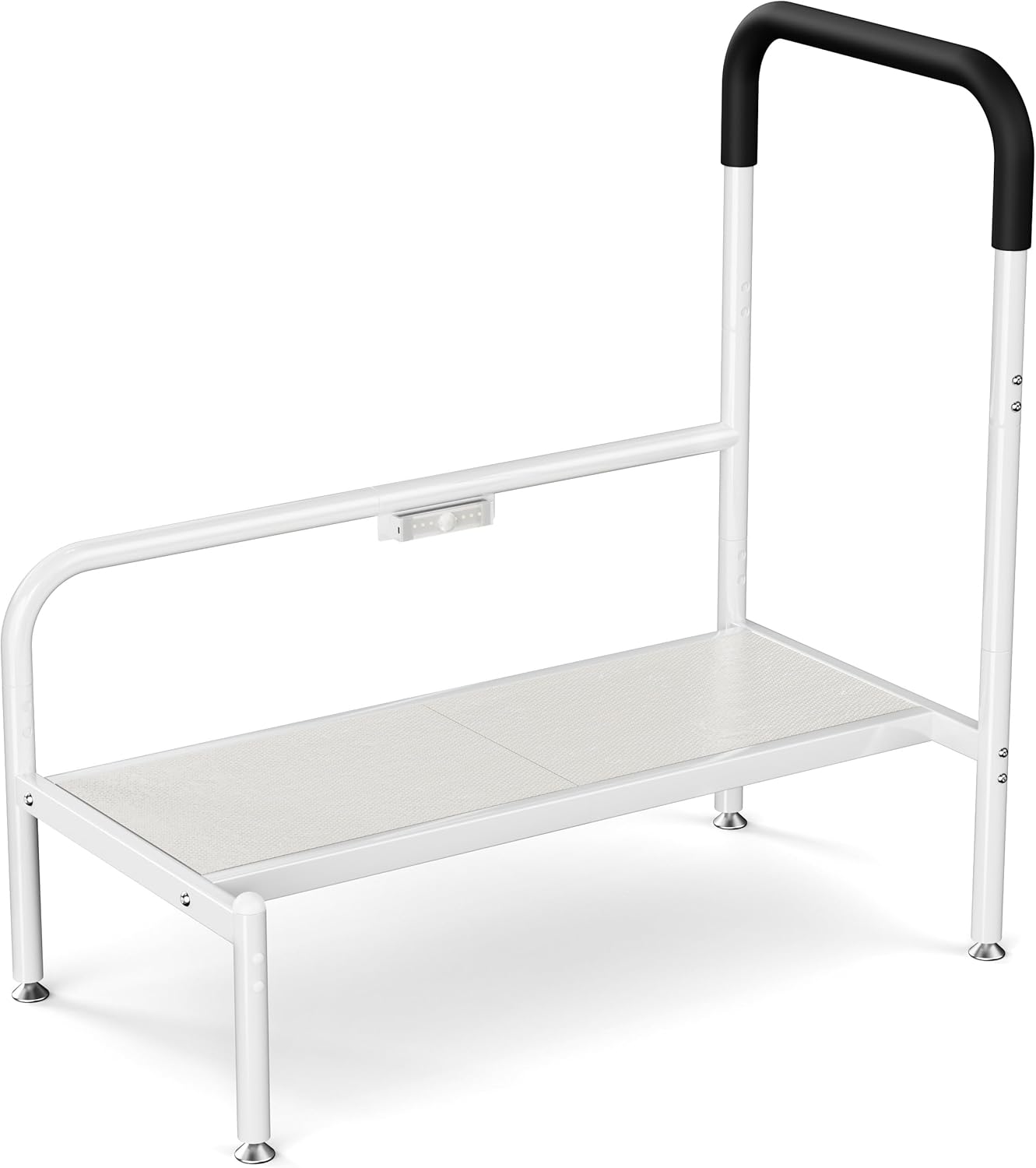 Bed Step Stool for Adults with Non-Slip Handle, Assist Rail and LED Night Light


