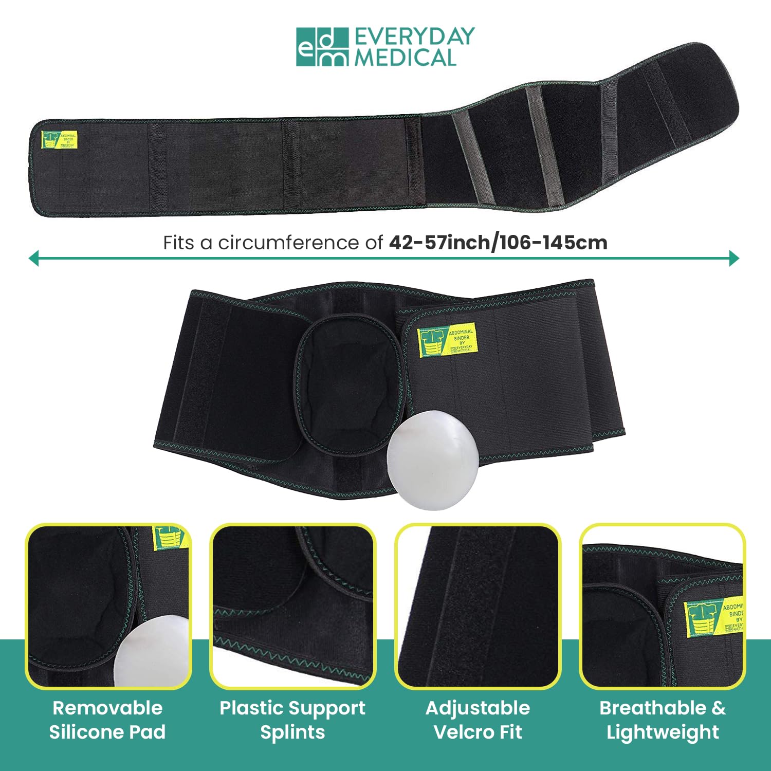 Everyday Medical Umbilical Hernia Belt for Men & Women Abdominal Binder

