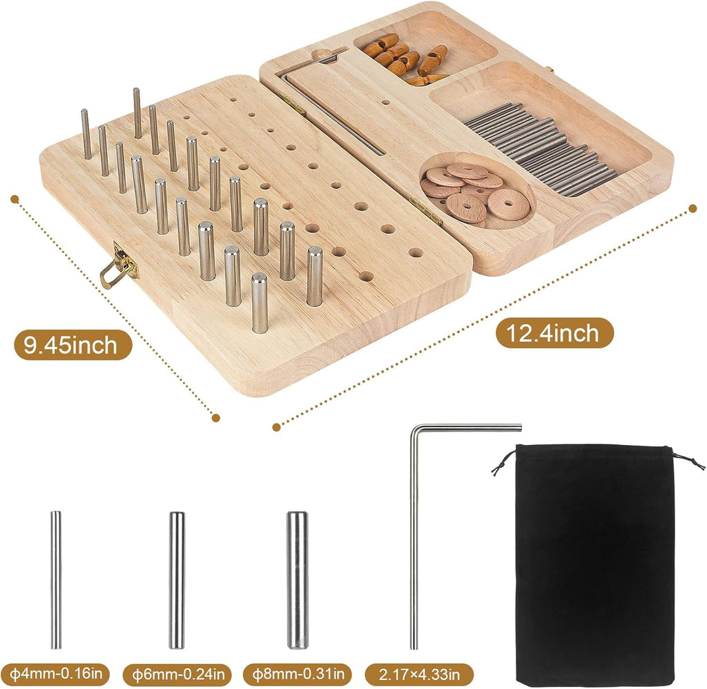 Wooden Pegboard for Hand Therapy, 36-Hole Fine Motor Dexterity Rehab Tool

