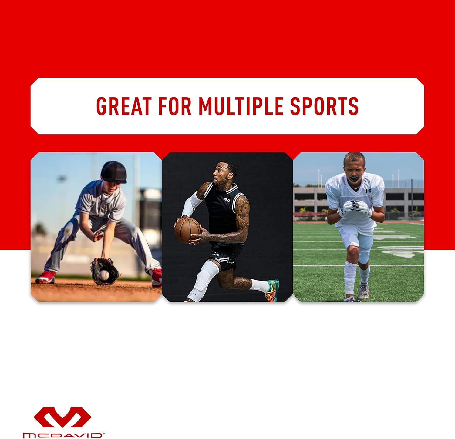 McDavid Knee Brace with Polycentric Hinges, Cross Straps, Adjustable Support

