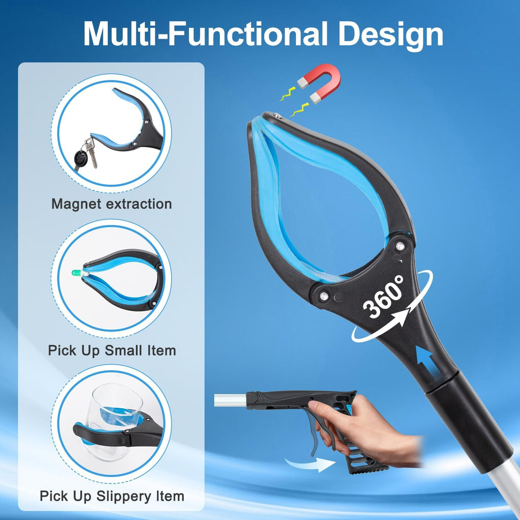 Grabber Reacher Tool Extra Long 32 in Foldable Gripper Pickup Tool Heavy Duty

