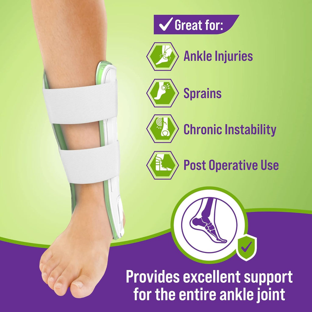 MARS WELLNESS Air Gel Ankle Stirrup Brace with Cold Therapy for Stabilized Support

