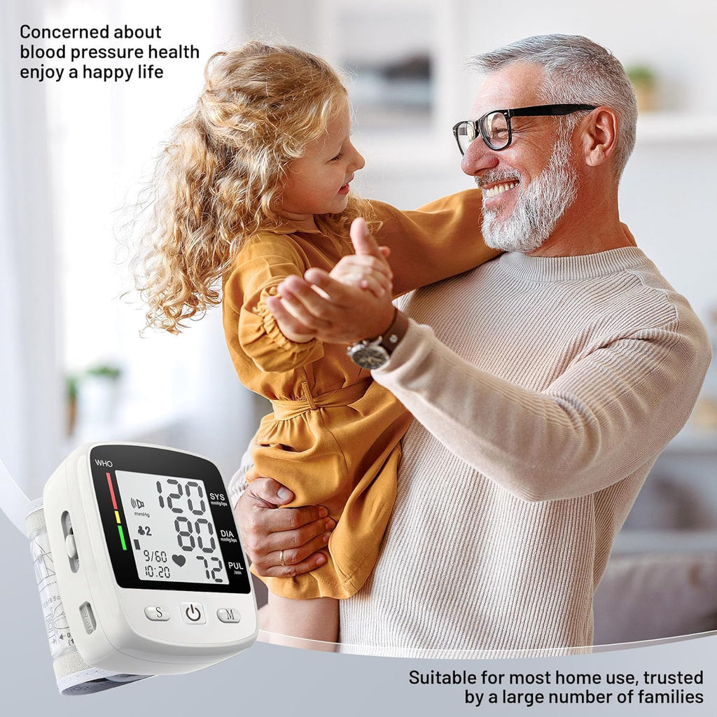 Digital Wrist Blood Pressure Monitor, Automatic Cuff with Voice, 180 Memory

