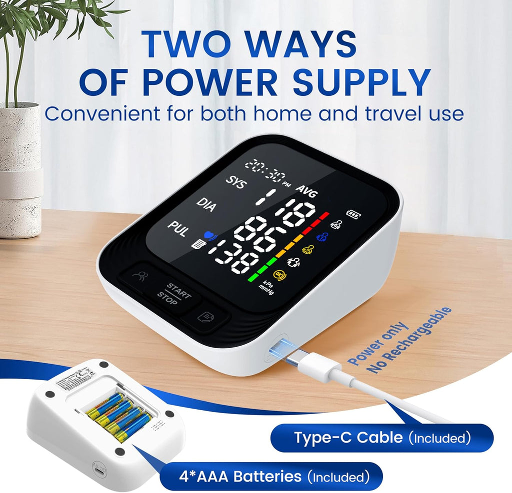 VivaGuard Upper Arm Automatic Digital Blood Pressure Monitor with Large Backlit LCD

