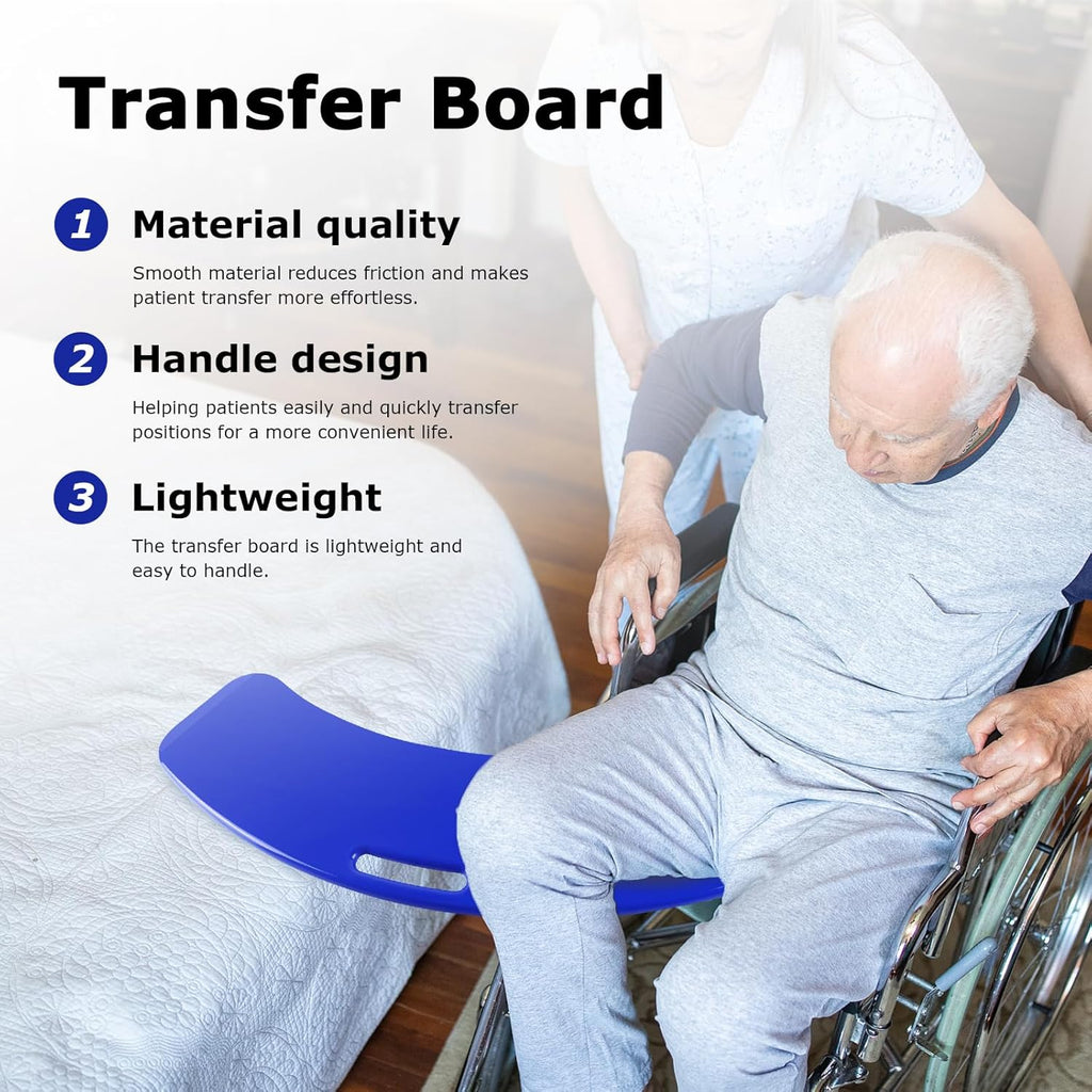 YHK Sliding Transfer Board with Non-Slip Lift Surface, Wheelchair Mobility Aid

