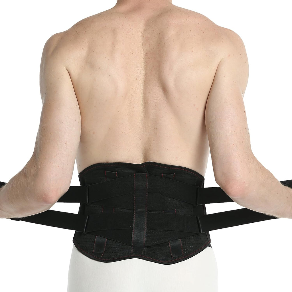 NeoTech Care Lower Back Brace Support Belt with Breathable Adjustable Compression Straps

