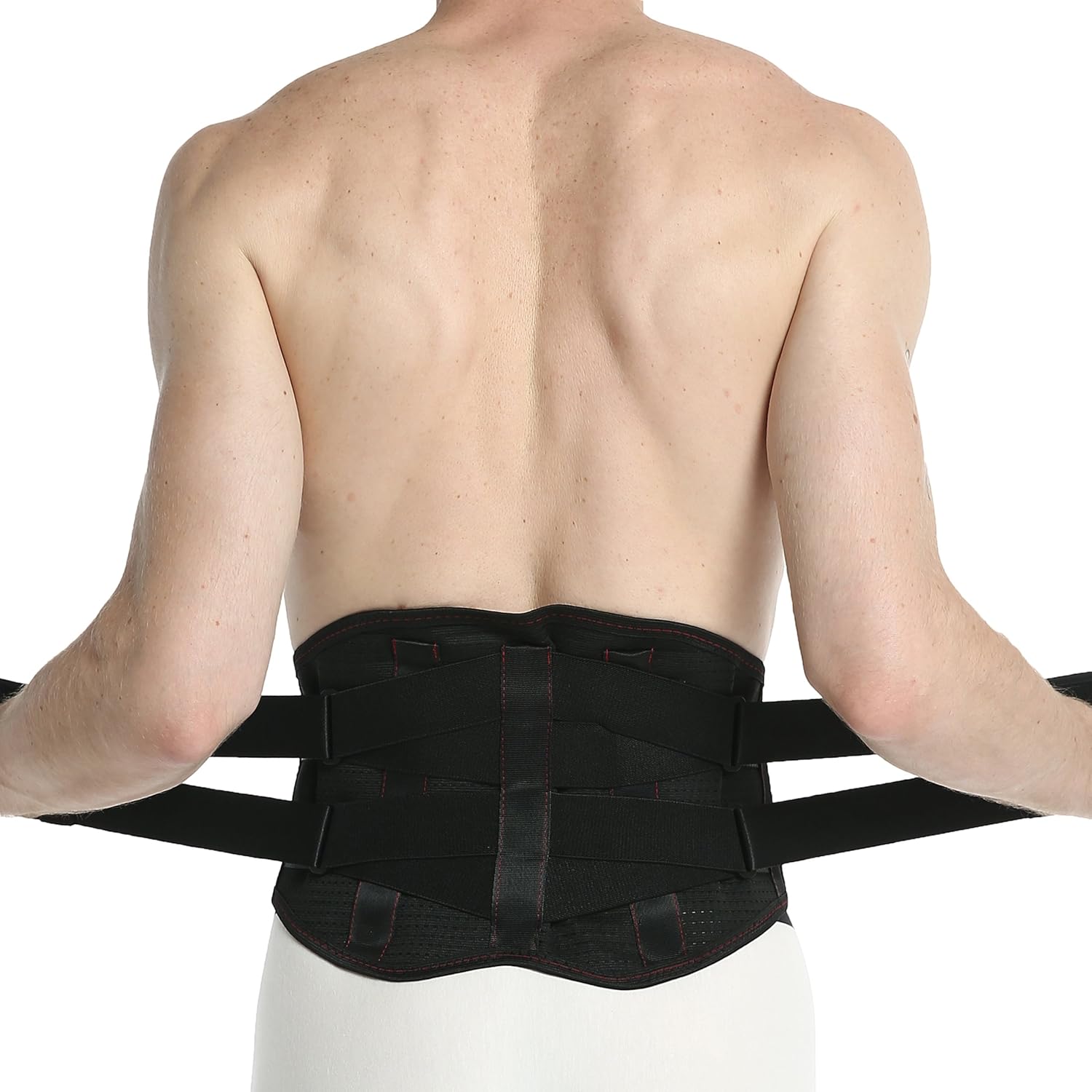 NeoTech Care Lower Back Brace Support Belt with Breathable Adjustable Compression Straps

