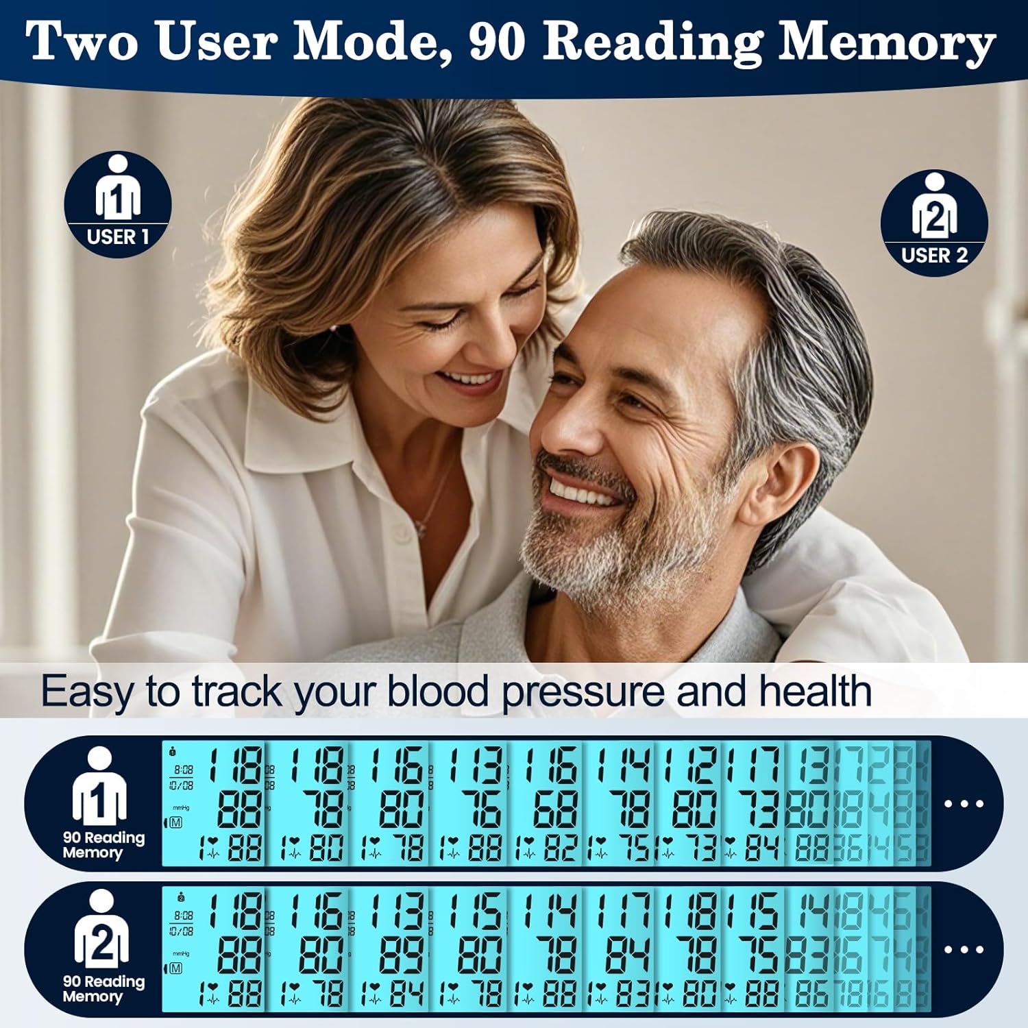 Wrist Blood Pressure Monitor LCD Display, Adjustable Cuff, Heart Rate Meter

