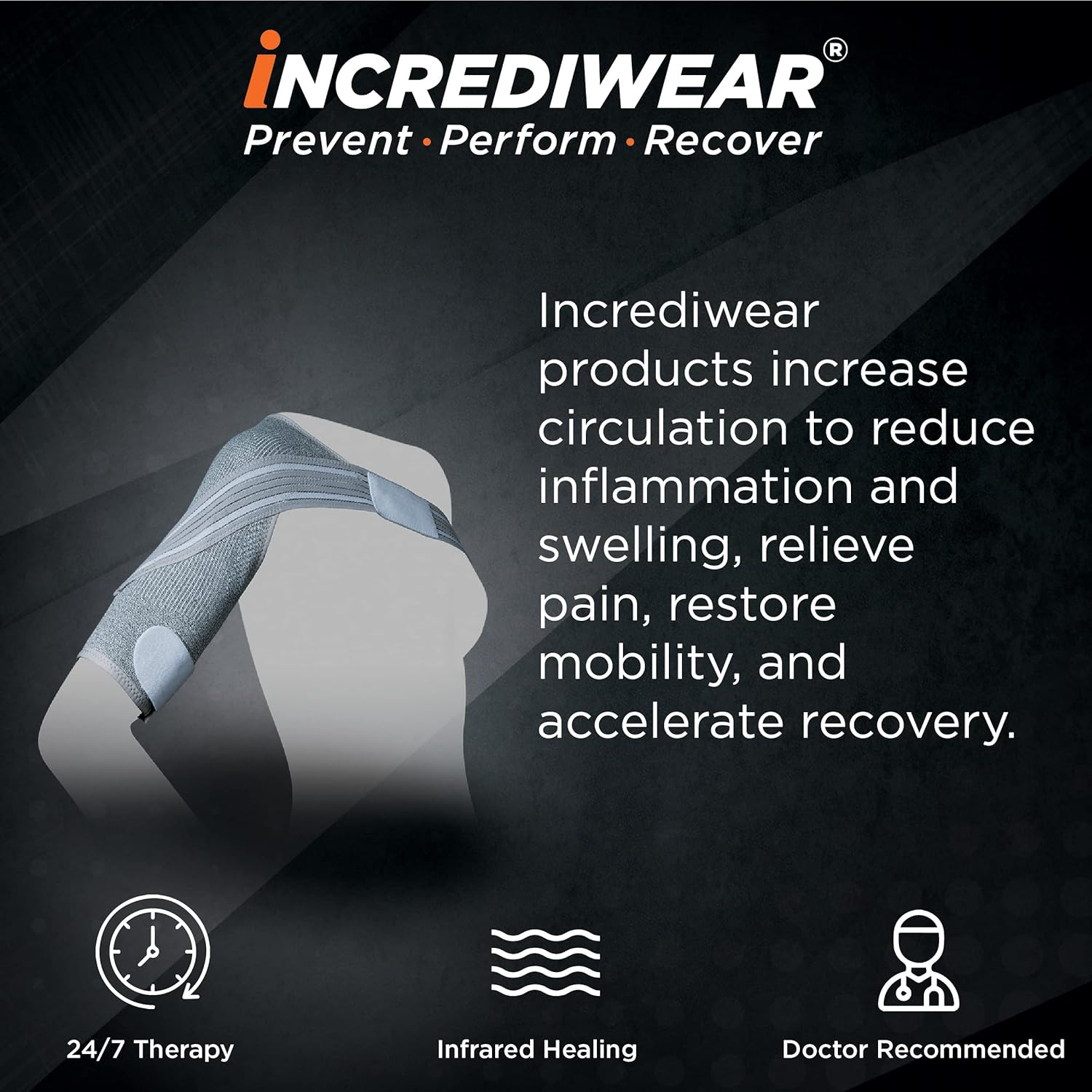 Incrediwear Shoulder Brace for Men and Women, Infrared Shoulder Support Sling

