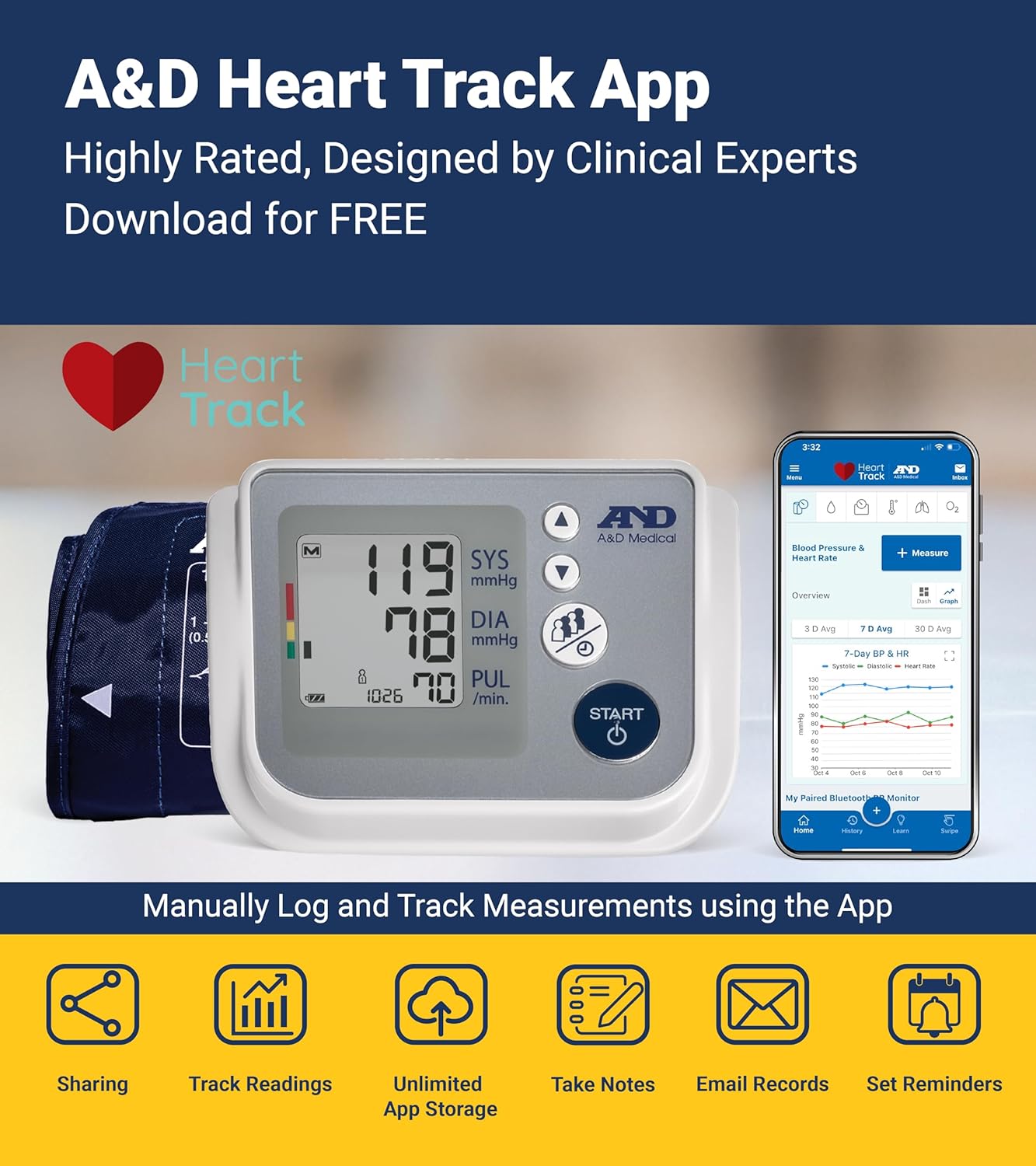A&D UA-767F Upper Arm Digital Blood Pressure Monitor with Wide-Range Cuff

