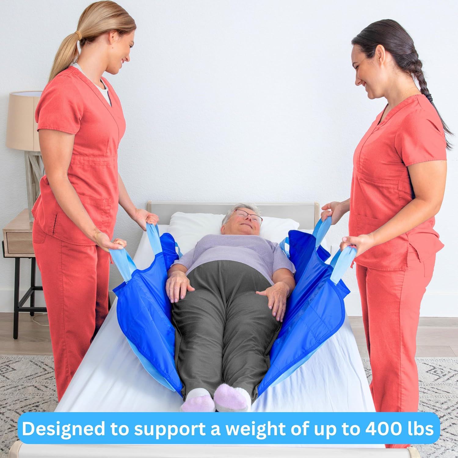 EYRA Bed Positioning Pad with Reinforced Handles for Patient Transfers 40 x 48 in

