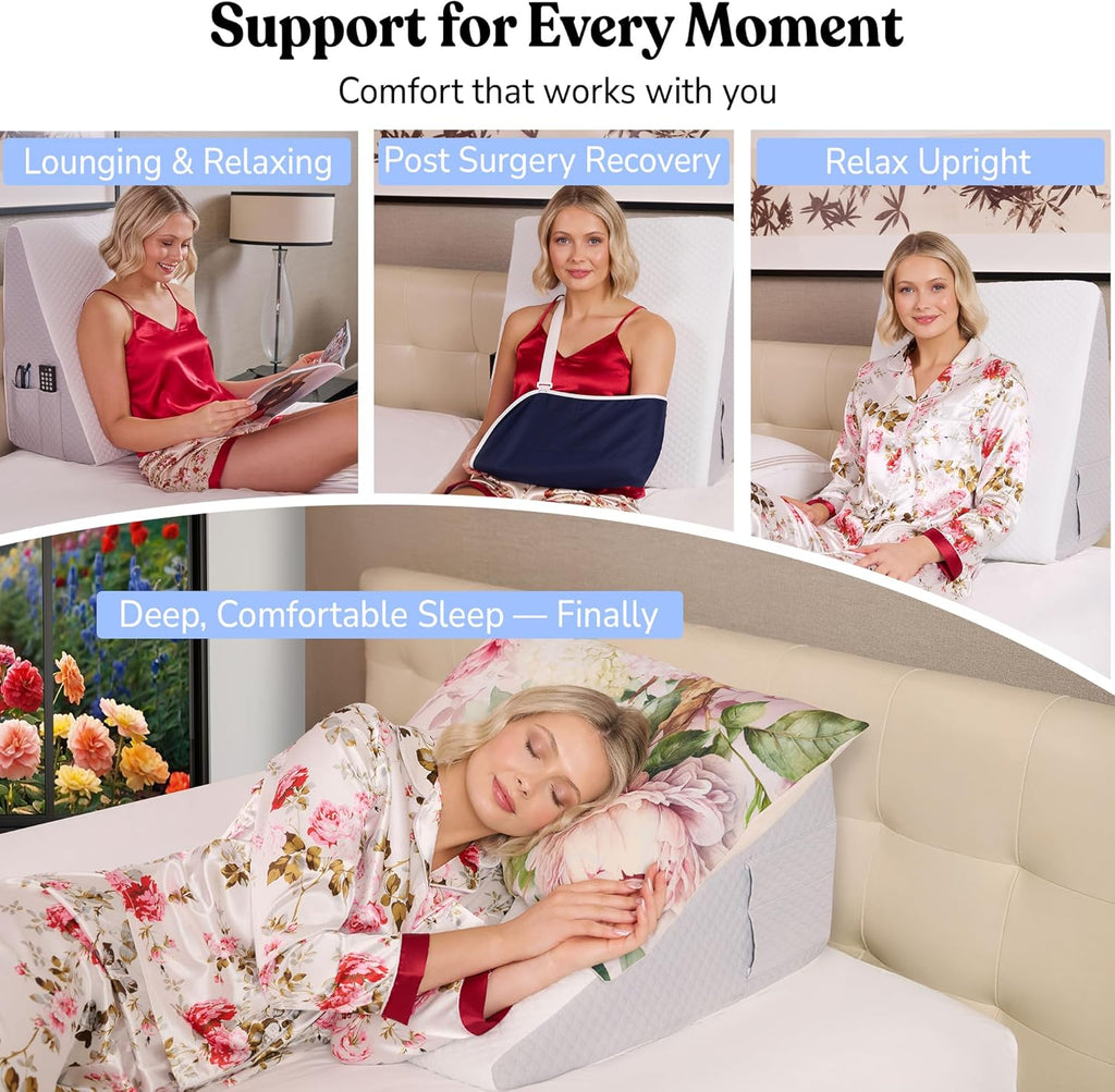 Sleepnitez 3.0 in Memory Foam Incline Pillow for Acid Reflux, Snoring, Sleep Apnea

