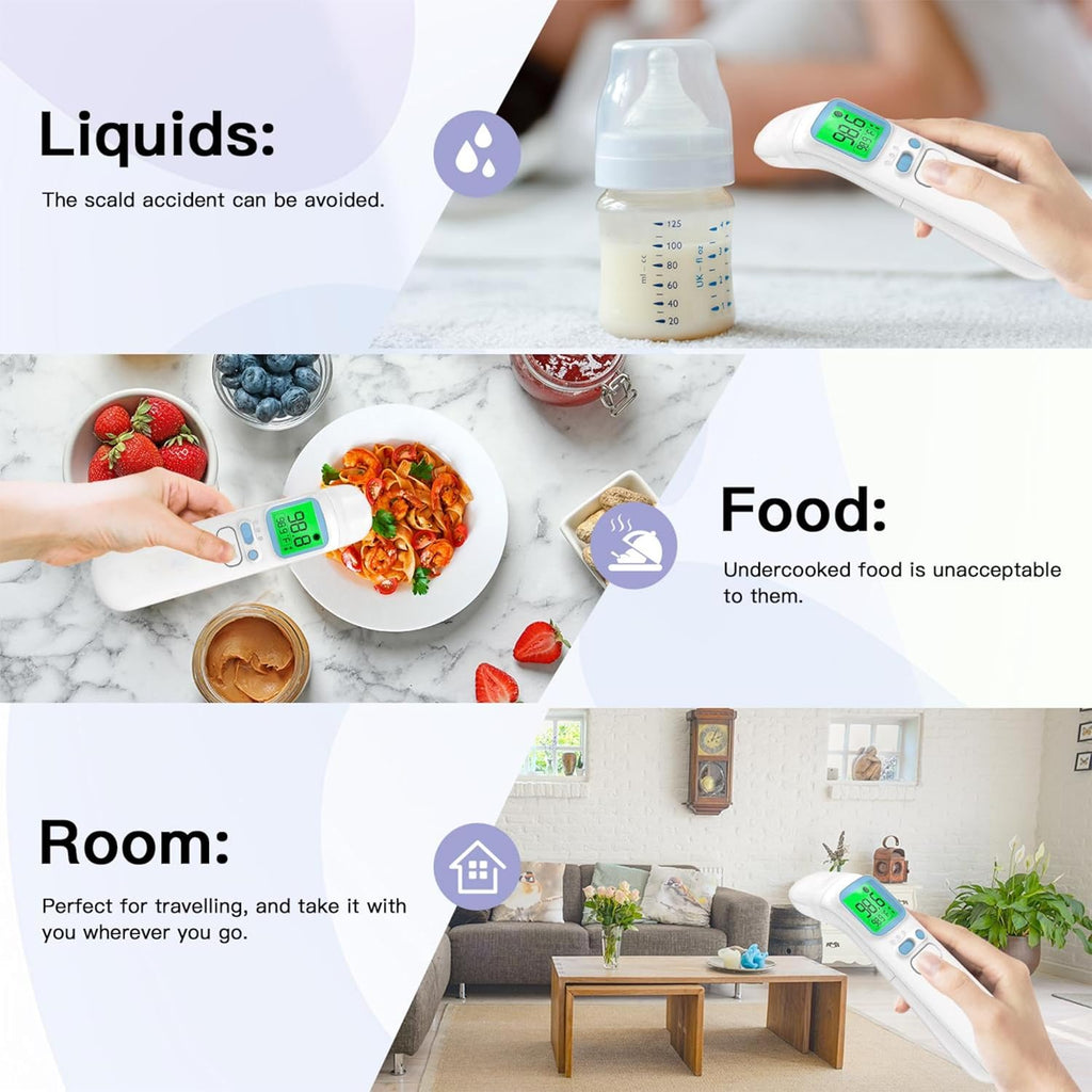 3-in-1 Infrared Ear and Forehead Digital Thermometer for Adults, Kids, Baby

