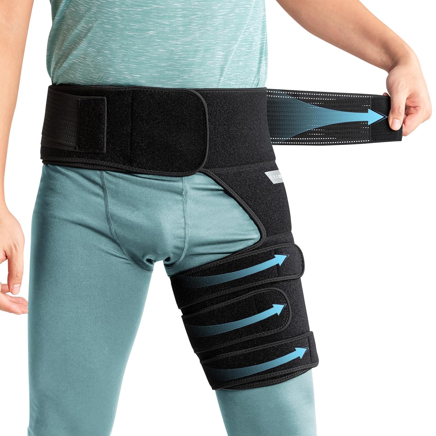 Hip Brace for Sciatica Pain Relief, Adjustable Hip Flexor and Hamstring Compression

