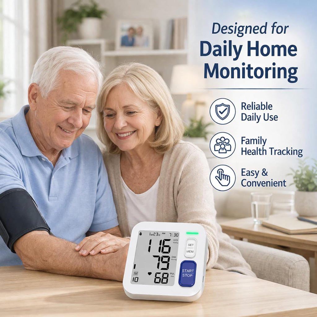 Home Upper Arm Blood Pressure Monitor Automatic Digital BP Machine

