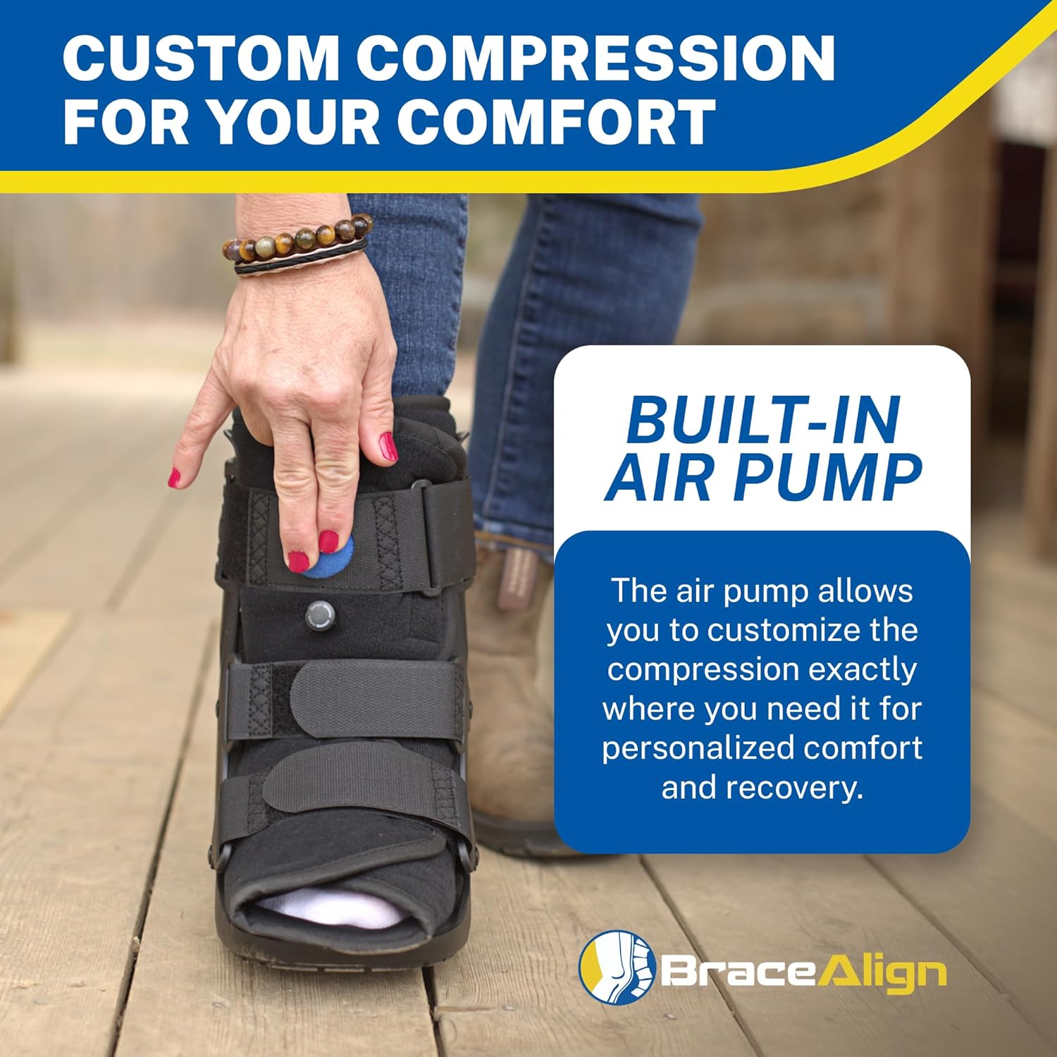 Brace Direct Air Cam Walker Fracture Boot Short Orthopedic Walking Boot for Foot Ankle

