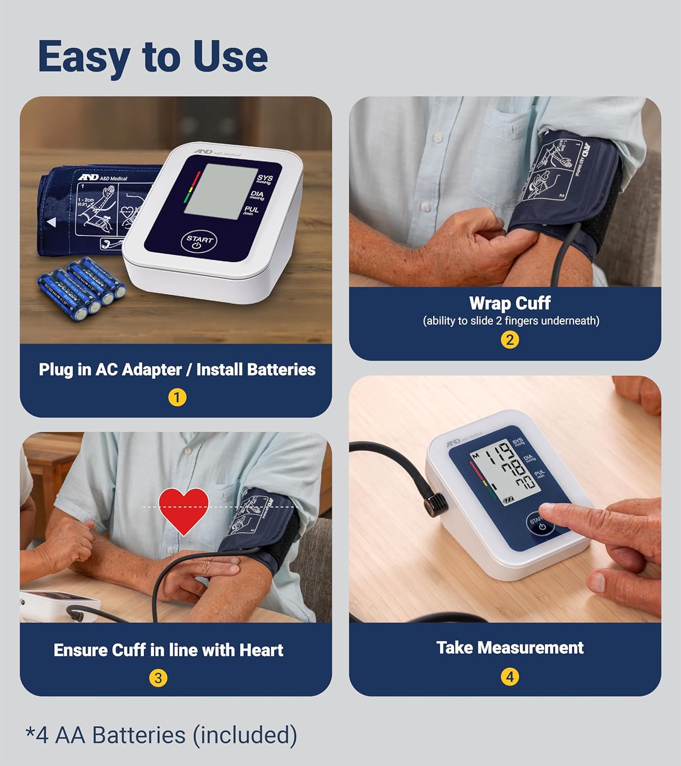 A&D Medical UA-651 Upper Arm Blood Pressure Monitor for Home Use

