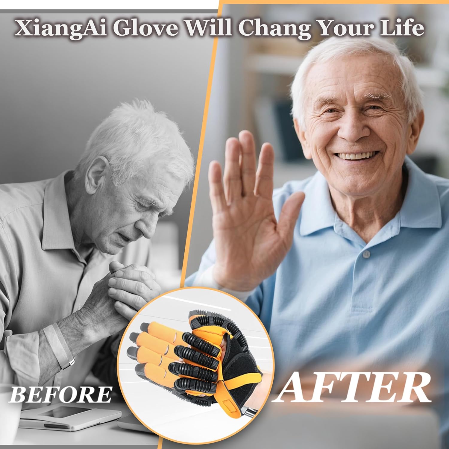 8th Gen Stroke Rehabilitation Robot Glove, Hand Therapy Device with 4 Modes

