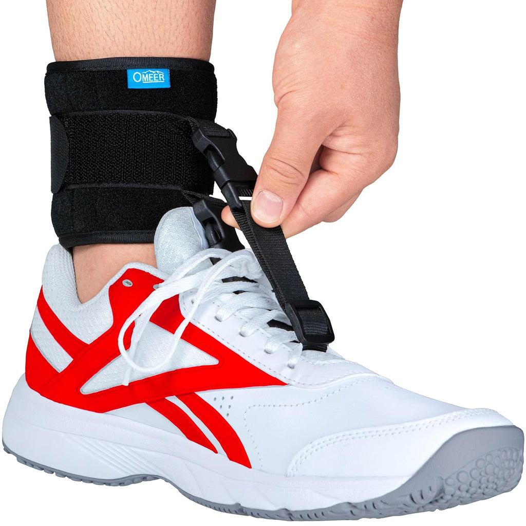 Omeer AFO Foot Drop Brace for Walking, Adjustable Ankle-Foot Orthosis

