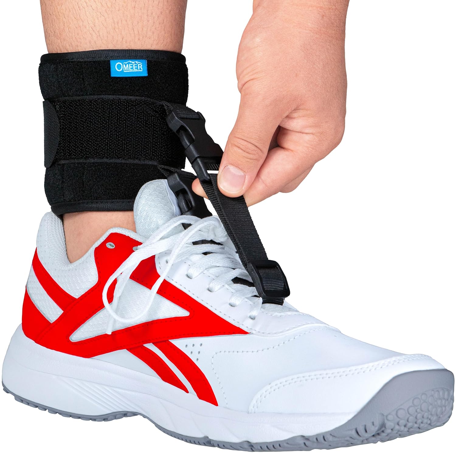 Omeer AFO Foot Drop Brace for Walking, Adjustable Ankle-Foot Orthosis

