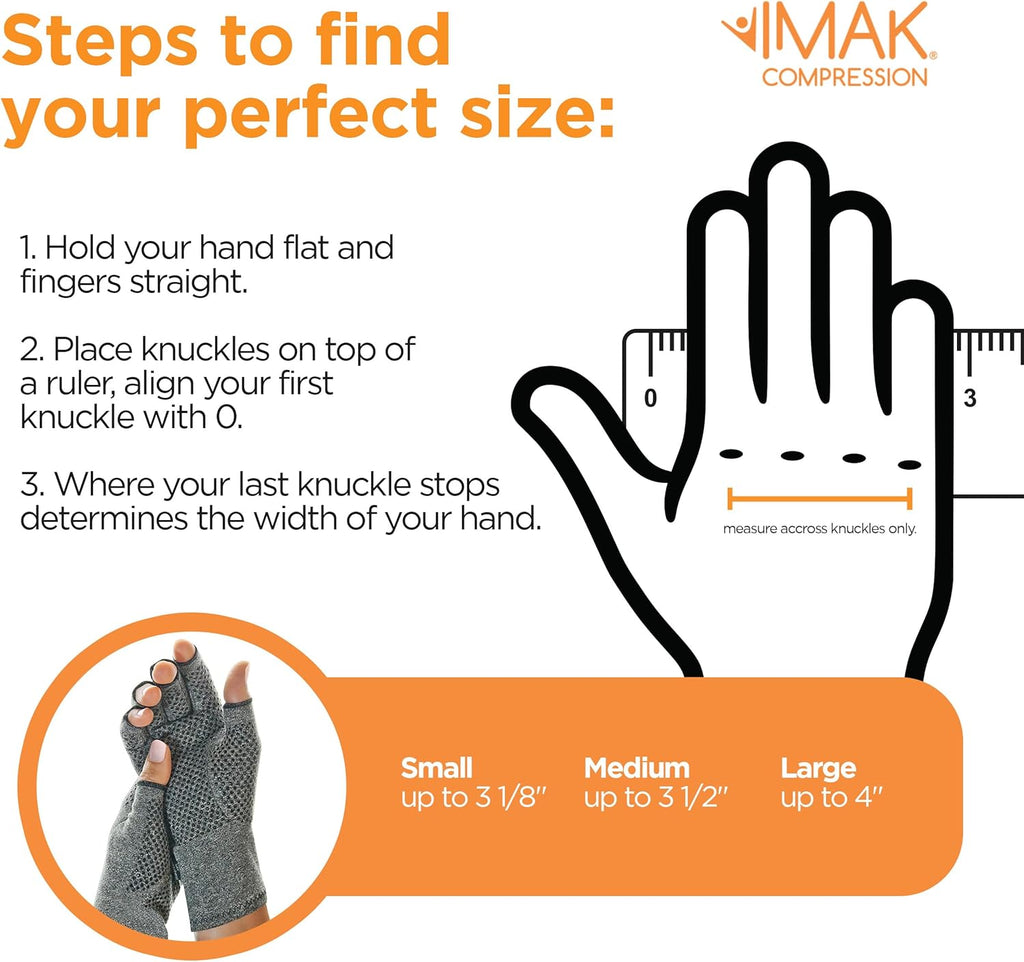 Brownmed IMAK Compression Active Fingerless Gloves for Arthritis & Circulation Support

