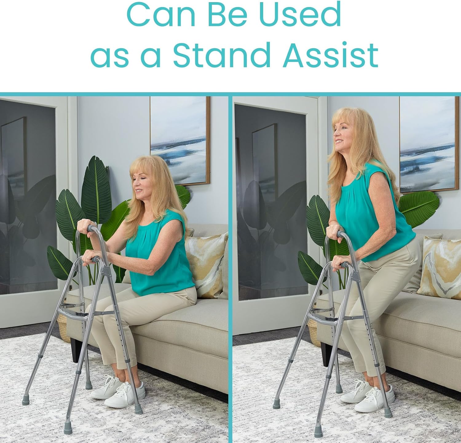 Vive Stand Assist Aid for Seniors, One-Hand Mobility Support, Sit-to-Stand Grab Bar

