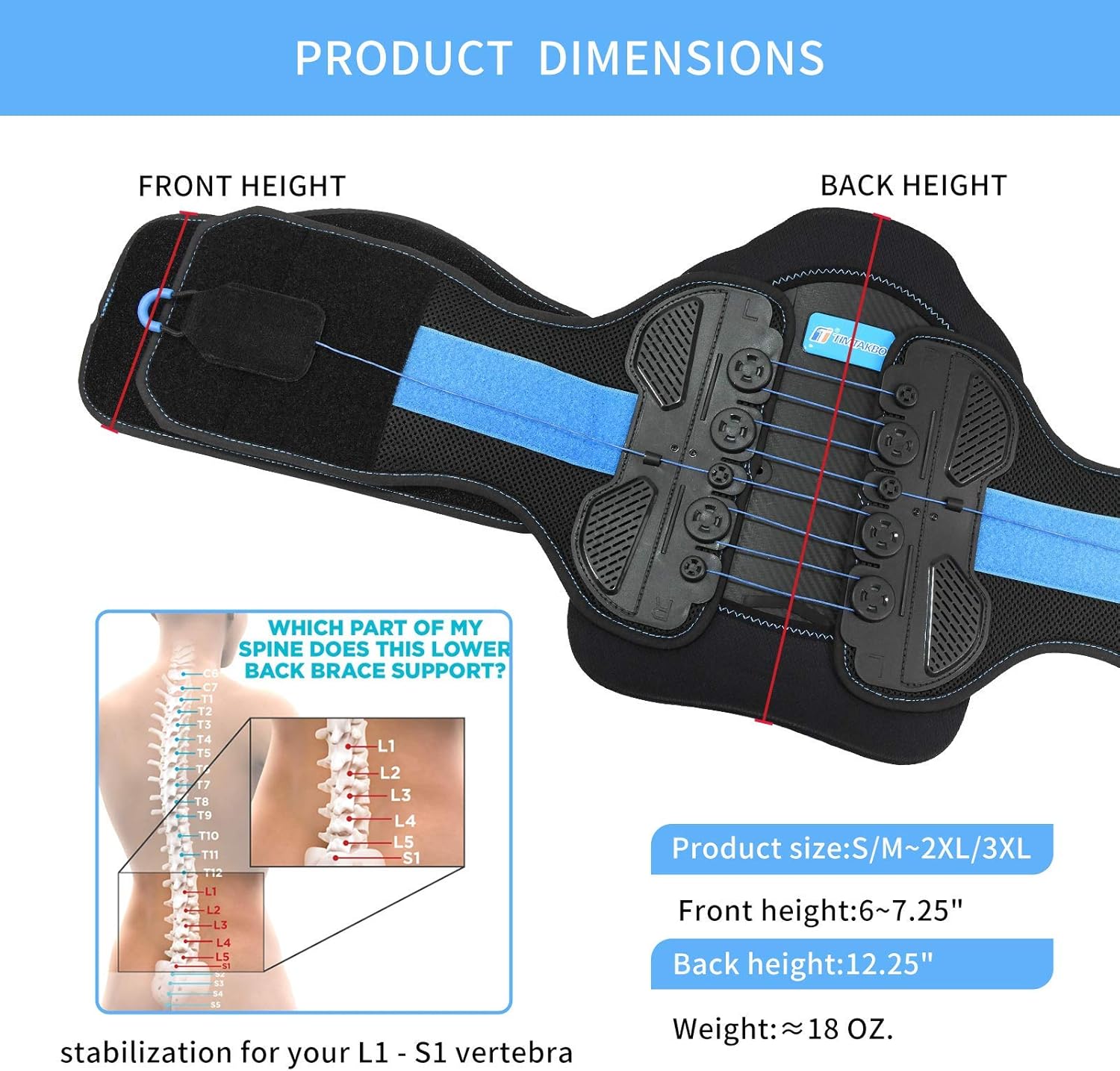 CYBERTECH Lumbar Decompression Support Belt with Dual Pulley System

