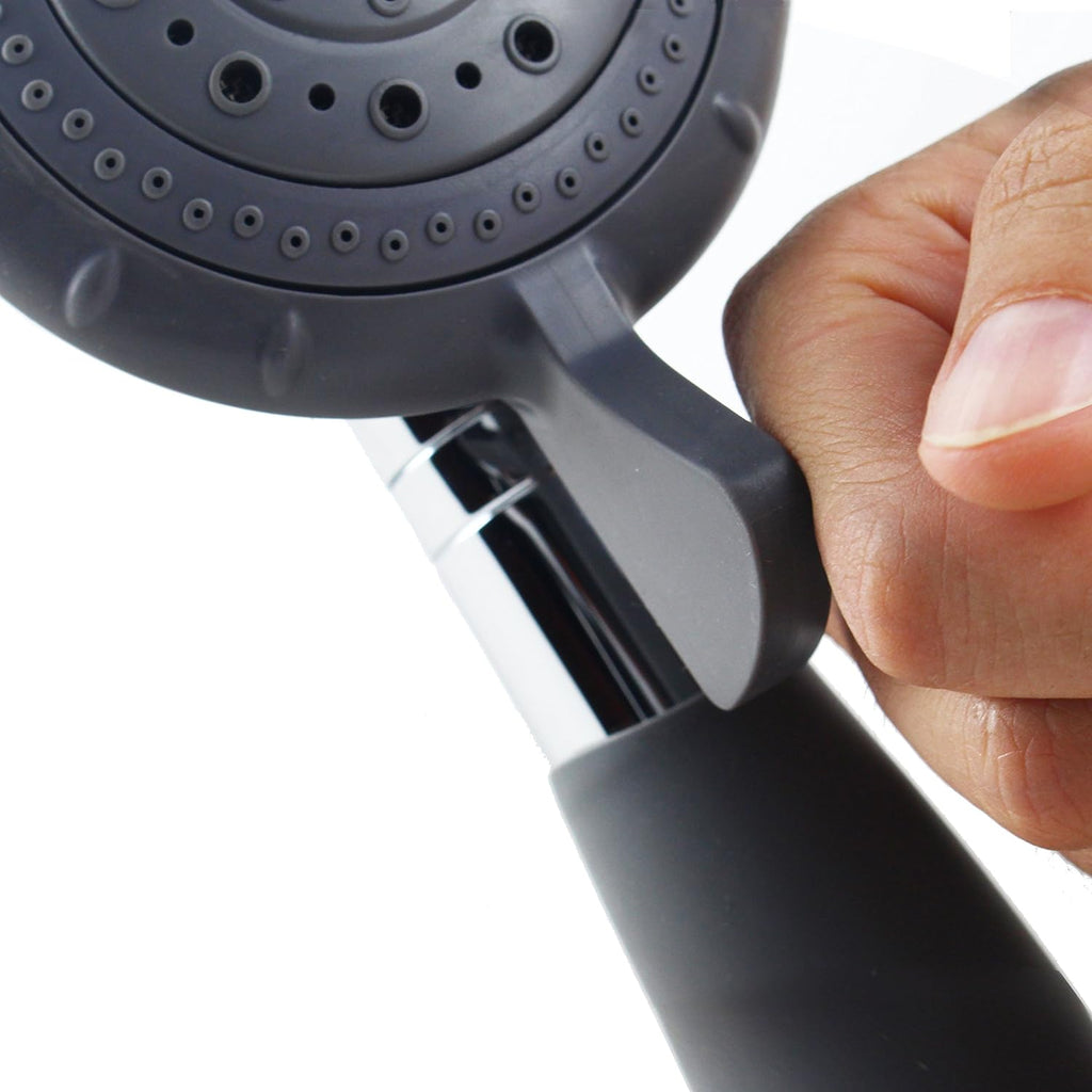 YOO.MEE ADA Handheld Shower Head with Soft Water Pause Setting Chrome

