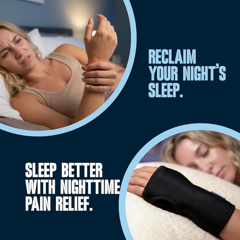 ComfyBrace Nighttime Pain Relief Wrist Brace for Carpal Tunnel, Tendonitis, Arthritis

