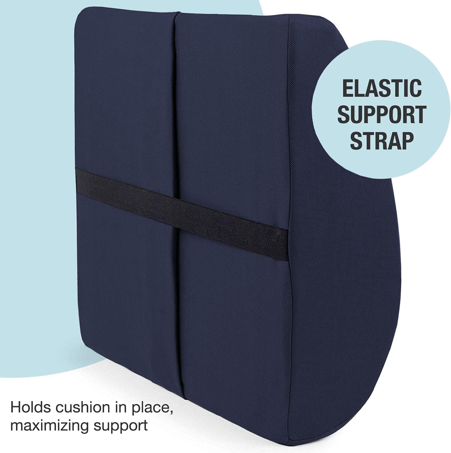 DMI Lumbar Support Pillow for Chair, Removable Washable Cover, Contoured Foam

