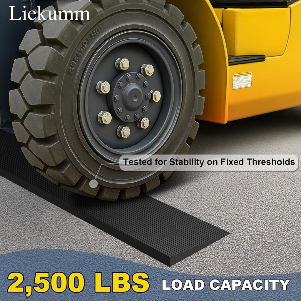 LIEKUMM Rubber Threshold Ramp for Doorways, Non-Slip, Cuttable, Adhesive


