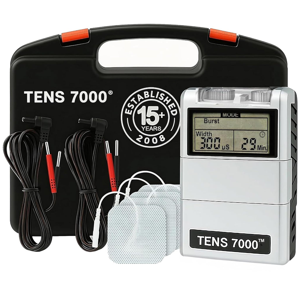 TENS 7000 Digital TENS Unit with Accessories, Muscle Stimulator for Pain Relief

