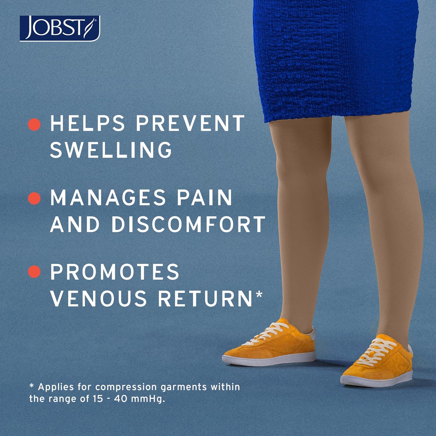 JOBST Relief Knee High Graduated Compression Socks, 20–30 mmHg, Closed Toe

