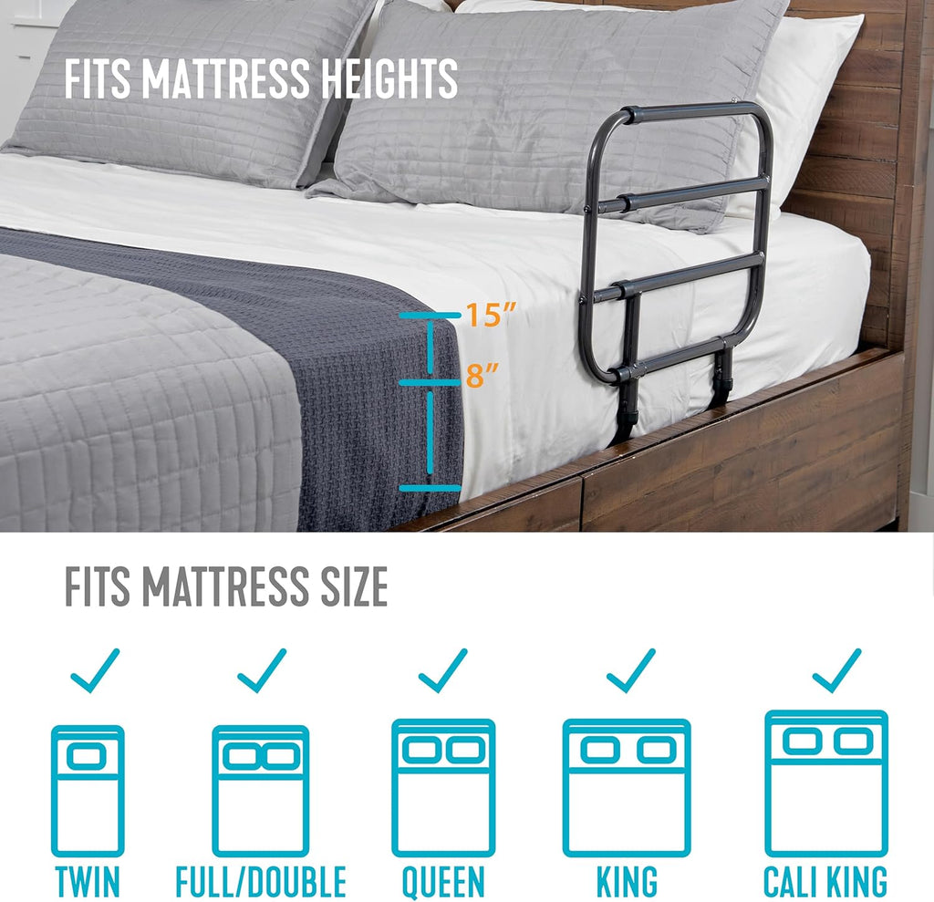 Able Life Extend-A-Rail Bed Safety Rail, Adjustable Bedside Grab Bar for Seniors

