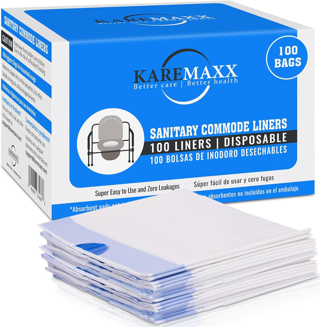 Karemaxx Bedside Commode Liners Leak Proof Odor Control Disposable Potty Bags

