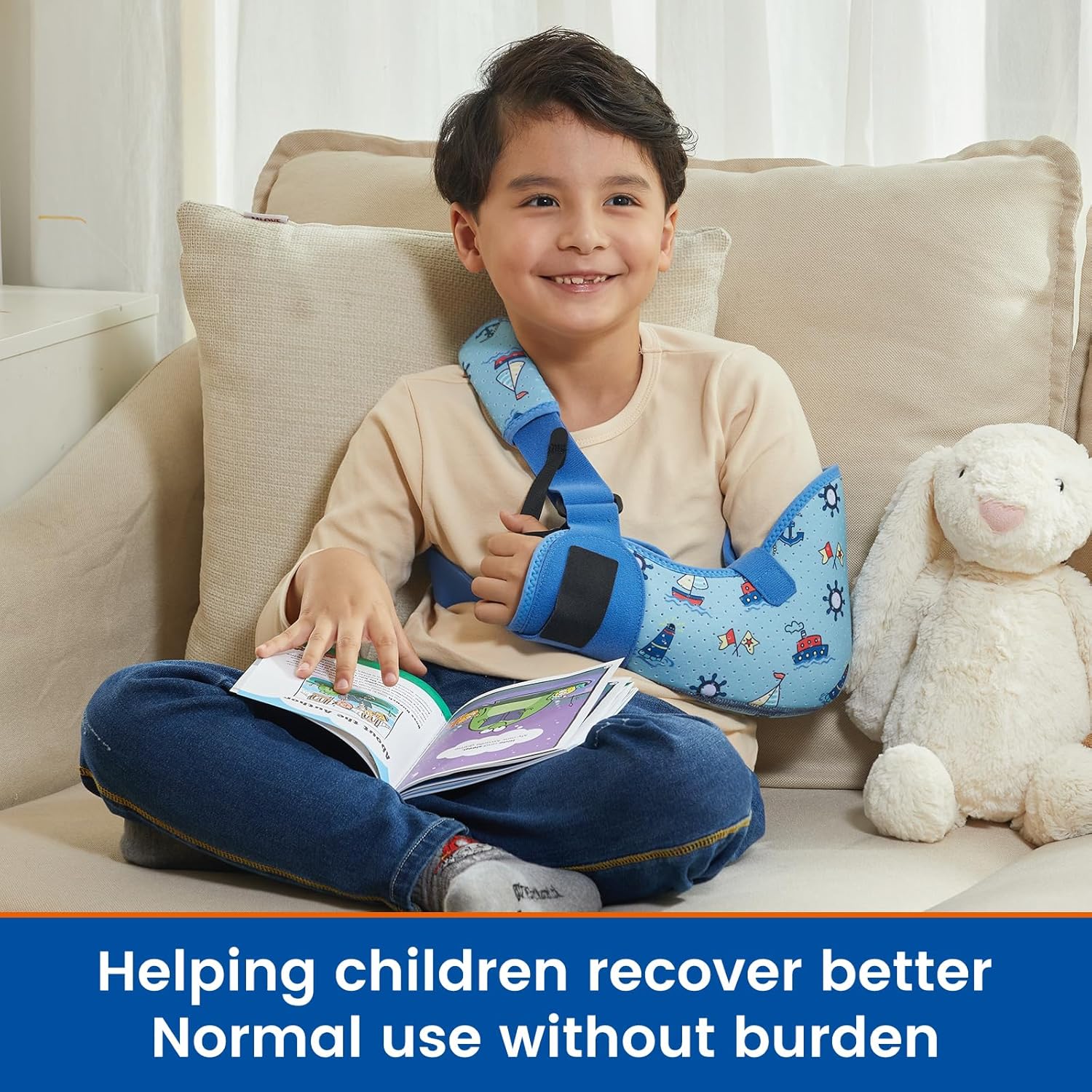 Child Arm Shoulder Sling with Waist Strap Immobilizer Brace Support


