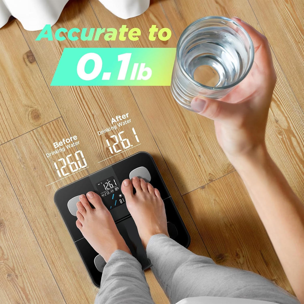 RunStar Smart Scale Digital Bathroom Scale for Body Fat, BMI & Heart Rate

