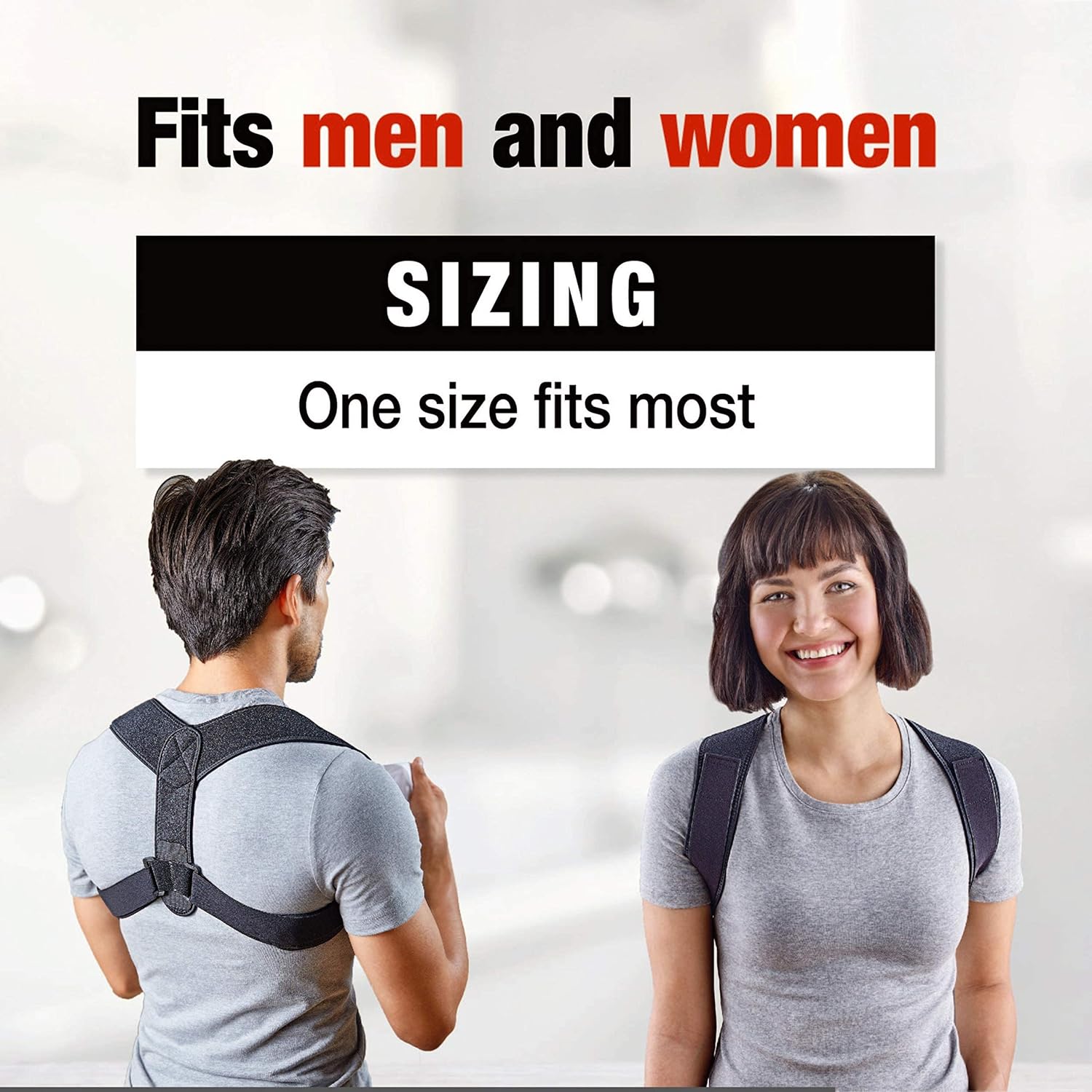 ACE Posture Corrector for Upper Back Support with Adjustable Shoulder Straps

